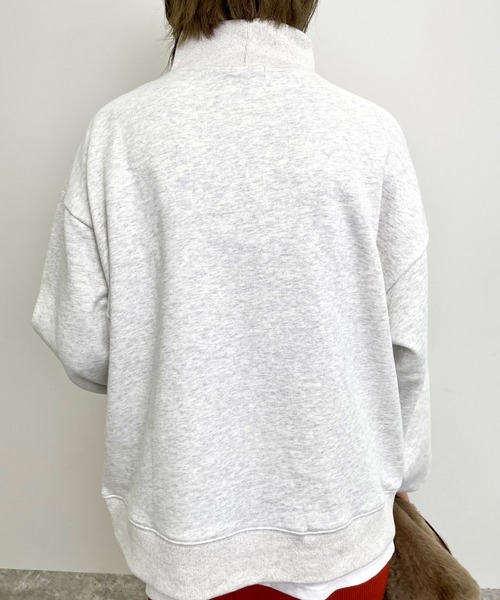 MLI'A（エムリア）の「ハーフZIPロゴスウェット（スウェット・レディース・ブラック/オートミール/ボルドー・M）」の14枚目の写真