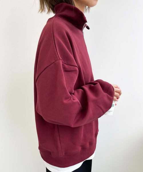 MLI'A（エムリア）の「ハーフZIPロゴスウェット（スウェット・レディース・ブラック/オートミール/ボルドー・M）」の19枚目の写真