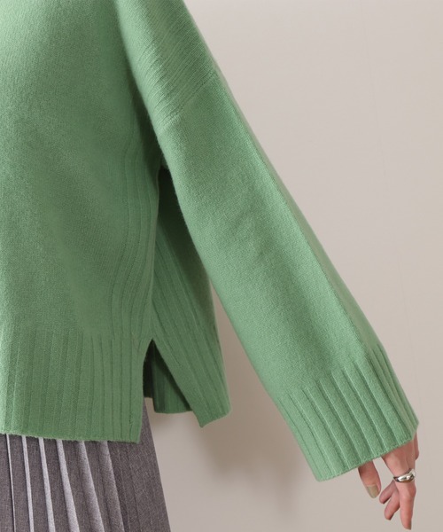 N.（N. Natural Beauty Basic）（エヌエヌナチュラルビューティーベーシック）の「◆デンスホワイトクルーネックニット（ニット/セーター・レディース・オフホワイト/ライトグリーン/イエロー・MEDIUM）」の12枚目の写真