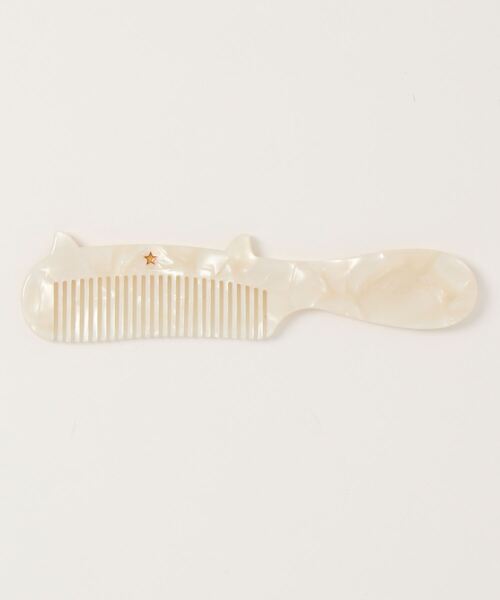 LAZY SUSAN（レイジースーザン）の「コーム　ミャウ（ヘアブラシ・レディース・パープル/ブラウン/ホワイト・FREE）」の2枚目の写真