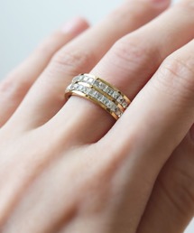calmila（カルミラ）の「金属アレルギー対応 ジルコニアラインステンレスペアリング（リング）」