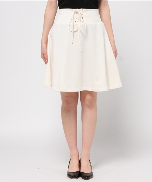 WEGO（ウィゴー）の「WEGO/レースアップフレアスカート（スカート・レディース・オフホワイト/ブラック/インディゴブルー/ライトインディゴブルー・FREE）」の11枚目の写真