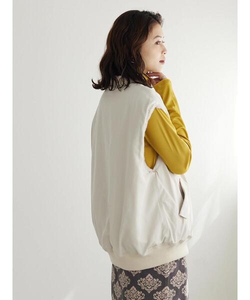 Sugar spoon（シュガースプーン）の「・SUGAR SPOON 2wayファーベスト（その他アウター・レディース・グレイッシュベージュ/ブラック/アイボリー・FREE）」の13枚目の写真