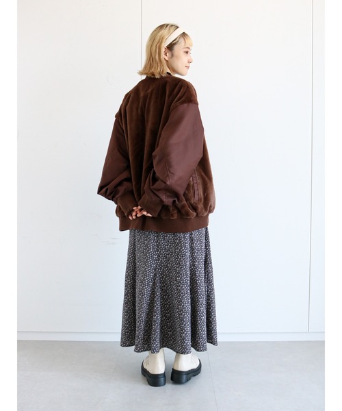 ehka sopo（エヘカソポ）の「ファー切替ブルゾン（ブルゾン・レディース・ブラウン/ベージュ/キナリ・ﾌﾘ-）」の10枚目の写真