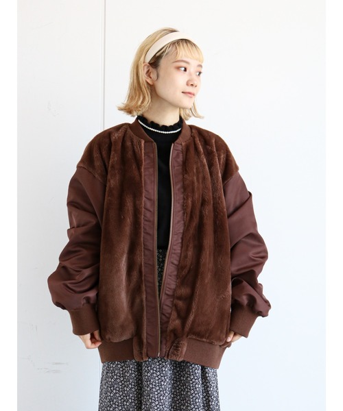 ehka sopo（エヘカソポ）の「ファー切替ブルゾン（ブルゾン）」 - WEAR