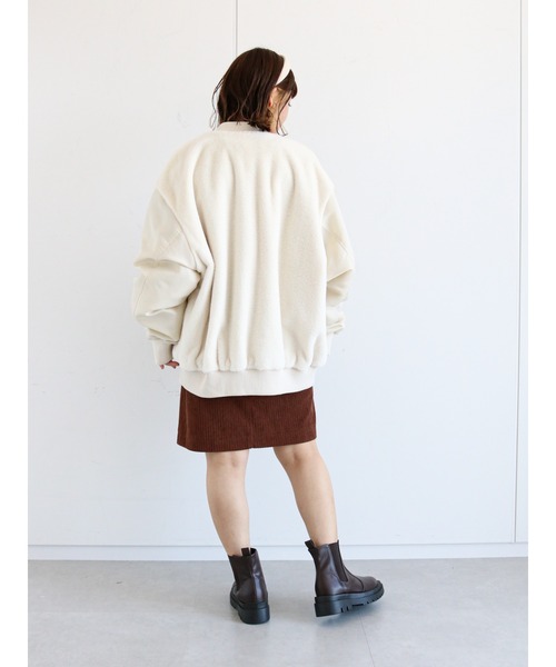 ehka sopo（エヘカソポ）の「ファー切替ブルゾン（ブルゾン・レディース・ブラウン/ベージュ/キナリ・ﾌﾘ-）」の13枚目の写真