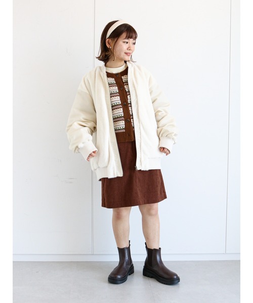 ehka sopo（エヘカソポ）の「ファー切替ブルゾン（ブルゾン・レディース・ブラウン/ベージュ/キナリ・ﾌﾘ-）」の19枚目の写真