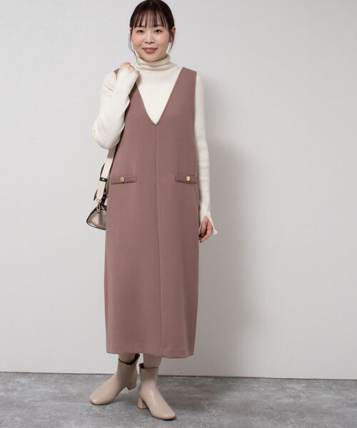 NOLLEY’S（ノーリーズ）の「◇【WEB限定】ジャンパースカート（ワンピース・レディース・ブラック/ブラウン/オフホワイト・FREE）」の19枚目の写真