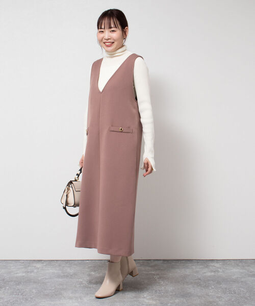 NOLLEY’S（ノーリーズ）の「◇【WEB限定】ジャンパースカート（ワンピース・レディース・ブラック/ブラウン/オフホワイト・FREE）」の10枚目の写真