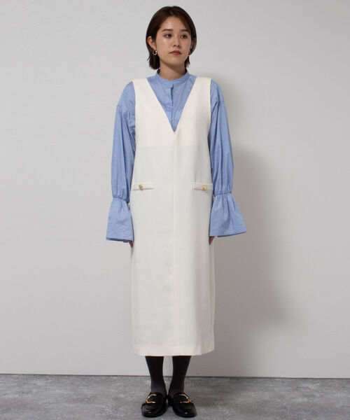 NOLLEY’S（ノーリーズ）の「◇【WEB限定】ジャンパースカート（ワンピース・レディース・ブラック/ブラウン/オフホワイト・FREE）」の20枚目の写真