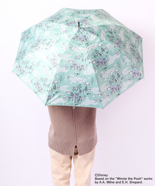 Disney(ディズニー)の「ディズニー/晴雨兼用長傘(長傘・レディース・アイボリー/グリーン系その他/グリーン/ブルー・58cm)」の4枚目の写真