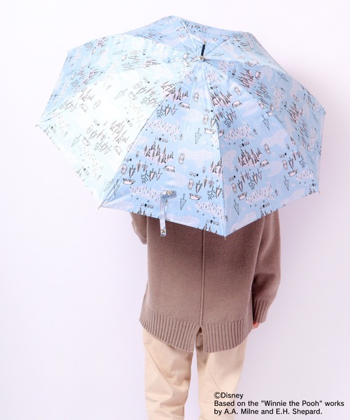 Disney(ディズニー)の「ディズニー/晴雨兼用長傘(長傘・レディース・アイボリー/グリーン系その他/グリーン/ブルー・58cm)」の1枚目の写真