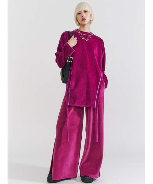 PAMEO POSE（パメオポーズ）の「Pile Pants（その他パンツ・レディース・パープル/ブルー/ブラック/グレー・LONG/SMALL）」の8枚目の写真