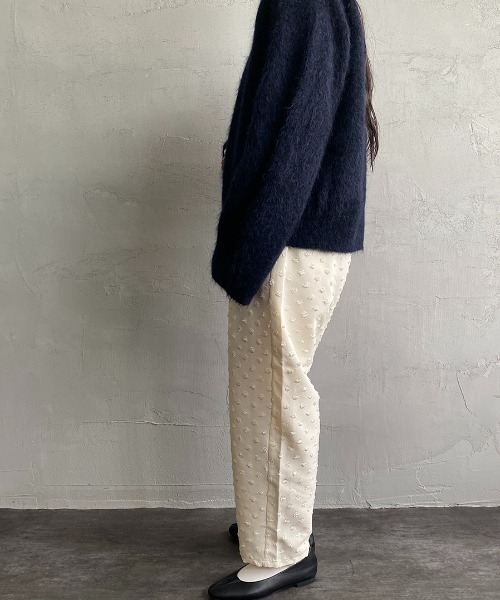 mizuiroind（ミズイロインド）の「[mizuiro ind/ミズイロインド] ドットカットジャカードイージーパンツ（その他パンツ・レディース・ブラック/オフホワイト・F）」の16枚目の写真