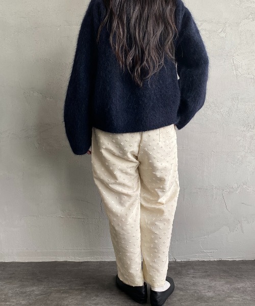 mizuiroind（ミズイロインド）の「[mizuiro ind/ミズイロインド] ドットカットジャカードイージーパンツ（その他パンツ・レディース・ブラック/オフホワイト・F）」の19枚目の写真