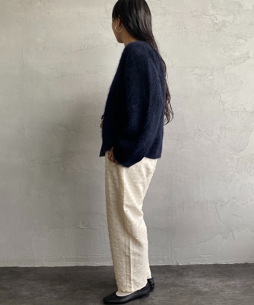 mizuiroind（ミズイロインド）の「[mizuiro ind/ミズイロインド] ドットカットジャカードイージーパンツ（その他パンツ・レディース・ブラック/オフホワイト・F）」の14枚目の写真