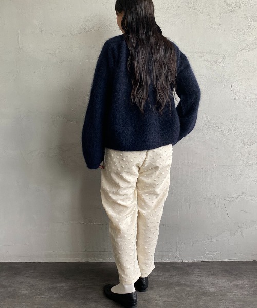 mizuiroind（ミズイロインド）の「[mizuiro ind/ミズイロインド] ドットカットジャカードイージーパンツ（その他パンツ・レディース・ブラック/オフホワイト・F）」の6枚目の写真