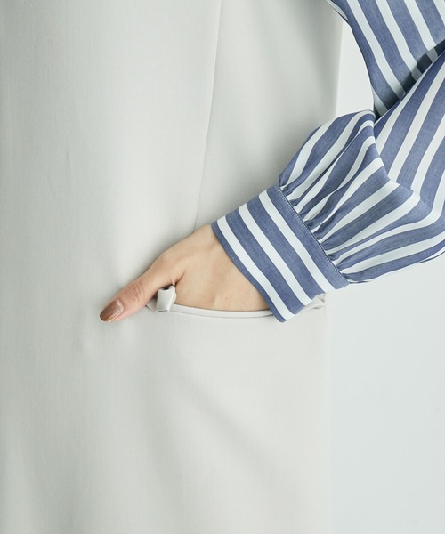 ROPE'（ロペ）の「ダブルクロスジレ風ジャンパースカート（ジャンパースカート・レディース・ベージュ/ブラック・36/38）」の13枚目の写真