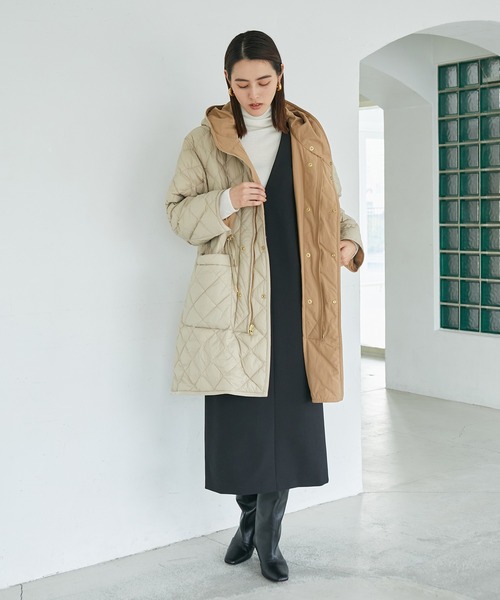 ROPE'（ロペ）の「ダブルクロスジレ風ジャンパースカート（ジャンパースカート・レディース・ベージュ/ブラック・36/38）」の15枚目の写真