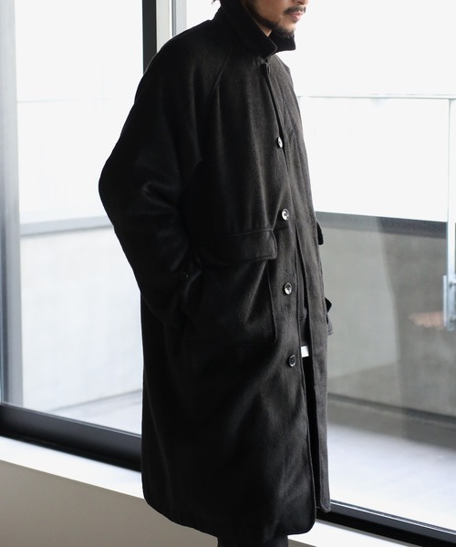 CREARE -LINO-（クレアーレリノ）の「シャギーフェイクウールバルカラーコート<ユニセックス>（チェスターコート・メンズ・ブラック/ブラック系その他/ブラウン・M/L/XL）」の5枚目の写真