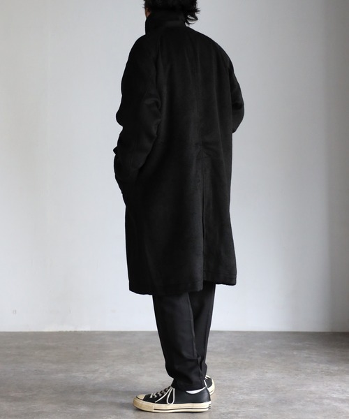 CREARE -LINO-（クレアーレリノ）の「シャギーフェイクウールバルカラーコート<ユニセックス>（チェスターコート・メンズ・ブラック/ブラック系その他/ブラウン・M/L/XL）」の11枚目の写真