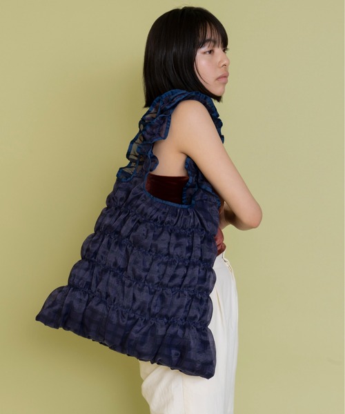 Casselini(キャセリーニ)の「Casselini(キャセリーニ)ギャザートート(トートバッグ・レディース・レッド/ネイビー/オレンジ/ブルー・FREE)」の2枚目の写真