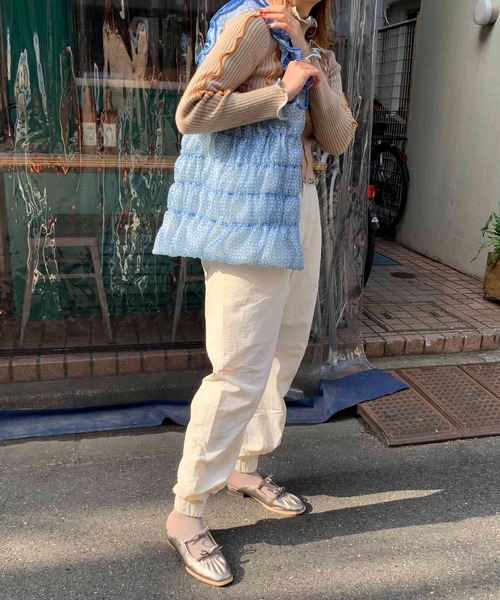 Casselini(キャセリーニ)の「Casselini(キャセリーニ)ギャザートート(トートバッグ・レディース・レッド/ネイビー/オレンジ/ブルー・FREE)」の6枚目の写真