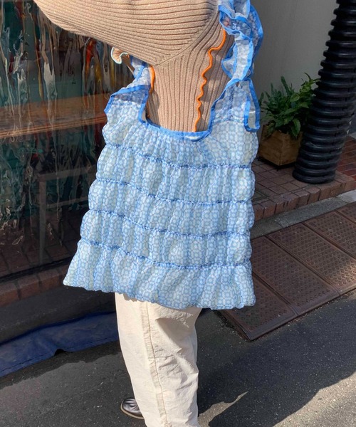 Casselini(キャセリーニ)の「Casselini(キャセリーニ)ギャザートート(トートバッグ・レディース・レッド/ネイビー/オレンジ/ブルー・FREE)」の15枚目の写真