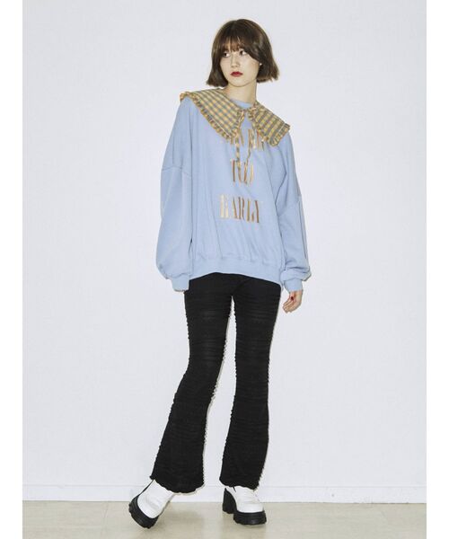 jouetie（ジュエティ）の「フリルフィットフレアパンツ（その他パンツ・レディース・オフホワイト/ブラック/ブルー・MEDIUM）」の14枚目の写真