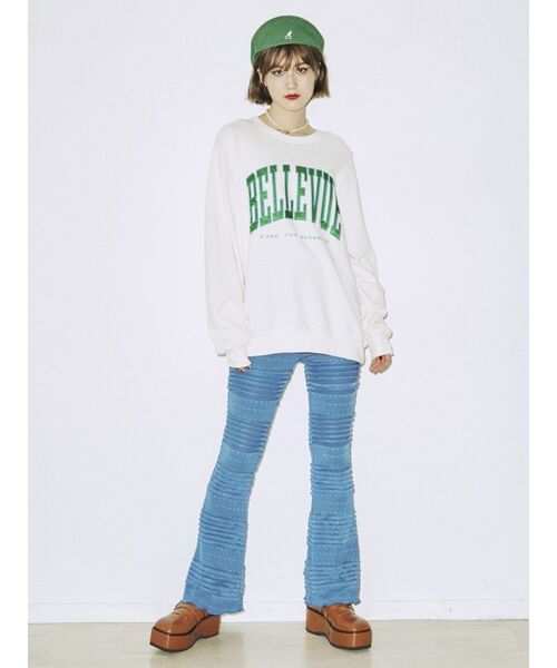 jouetie（ジュエティ）の「フリルフィットフレアパンツ（その他パンツ・レディース・オフホワイト/ブラック/ブルー・MEDIUM）」の21枚目の写真