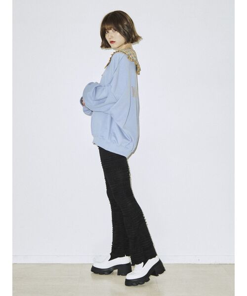 jouetie（ジュエティ）の「フリルフィットフレアパンツ（その他パンツ・レディース・オフホワイト/ブラック/ブルー・MEDIUM）」の18枚目の写真