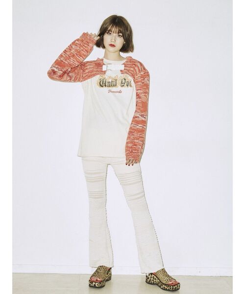 jouetie（ジュエティ）の「フリルフィットフレアパンツ（その他パンツ・レディース・オフホワイト/ブラック/ブルー・MEDIUM）」の15枚目の写真