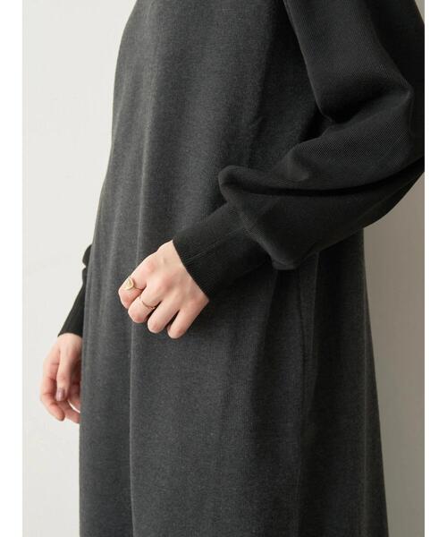 Yecca vecca ウール30%混 総柄ニットワンピース M YECCA VECCA｜【2点SET】キャミ付きニットワンピース | Rakuten