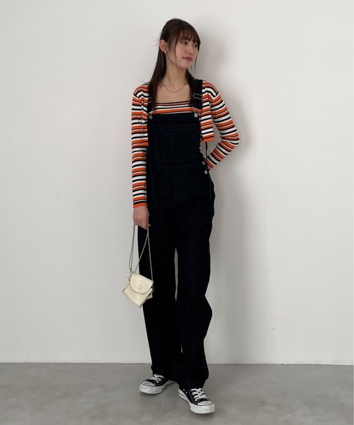 EPIMI E'PIMMY（エピミエピミー）の「〈Setでも〉ランダムボーダーニットキャミソール（キャミソール・レディース・グリーン系その他/オレンジ/パープル・MEDIUM）」の9枚目の写真