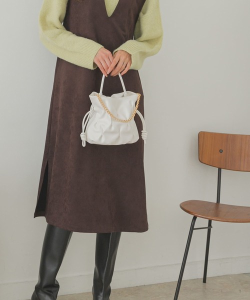 URBAN RESEARCH（アーバンリサーチ）の「チェーンドロストショルダーバッグ『Lsize』（ハンドバッグ・レディース・ブラック/オリーブ/ホワイト・ONE）」の19枚目の写真