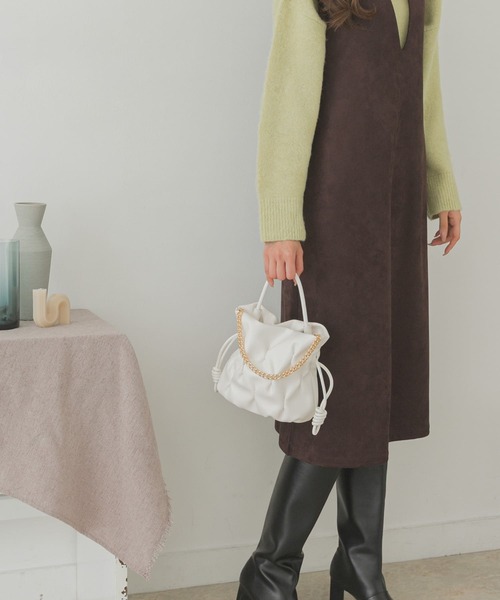 URBAN RESEARCH（アーバンリサーチ）の「チェーンドロストショルダーバッグ『Lsize』（ハンドバッグ・レディース・ブラック/オリーブ/ホワイト・ONE）」の17枚目の写真