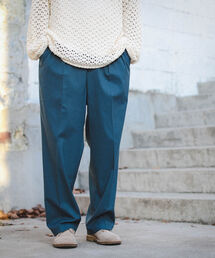 BEAMS / ワイド 2プリーツ スラックス