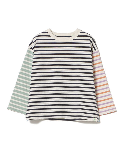 BEAMS mini（ビームスミニ）の「BEAMS mini / マルチボーダー カットソー  (90～150cm)（Tシャツ/カットソー・キッズ・その他/ホワイト系その他5/ミント/その他1・90/100/110/120/130/140/150）」の4枚目の写真