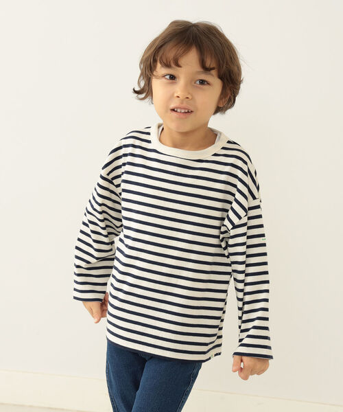 BEAMS mini（ビームスミニ）の「BEAMS mini / マルチボーダー カットソー  (90～150cm)（Tシャツ/カットソー・キッズ・その他/ホワイト系その他5/ミント/その他1・90/100/110/120/130/140/150）」の6枚目の写真