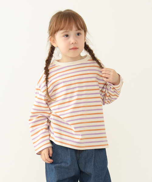 BEAMS mini（ビームスミニ）の「BEAMS mini / マルチボーダー カットソー  (90～150cm)（Tシャツ/カットソー・キッズ・その他/ホワイト系その他5/ミント/その他1・90/100/110/120/130/140/150）」の10枚目の写真