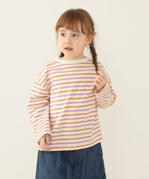 BEAMS mini（ビームスミニ）の「BEAMS mini / マルチボーダー カットソー  (90～150cm)（Tシャツ/カットソー・キッズ・その他/ホワイト系その他5/ミント/その他1・90/100/110/120/130/140/150）」の11枚目の写真