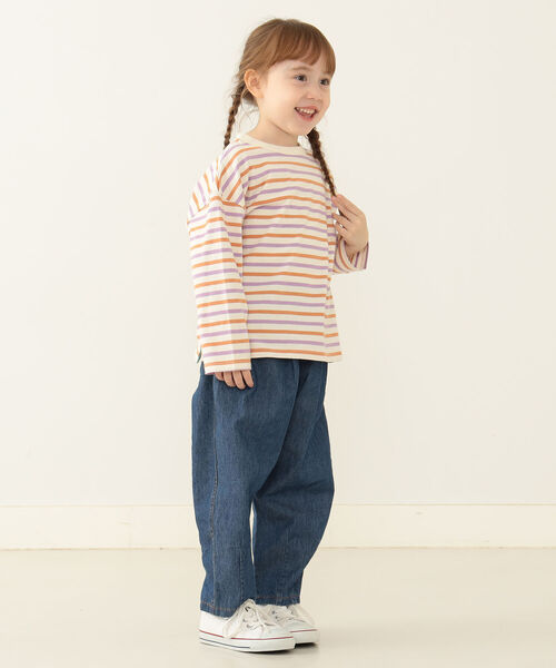 BEAMS mini（ビームスミニ）の「BEAMS mini / マルチボーダー カットソー  (90～150cm)（Tシャツ/カットソー・キッズ・その他/ホワイト系その他5/ミント/その他1・90/100/110/120/130/140/150）」の12枚目の写真
