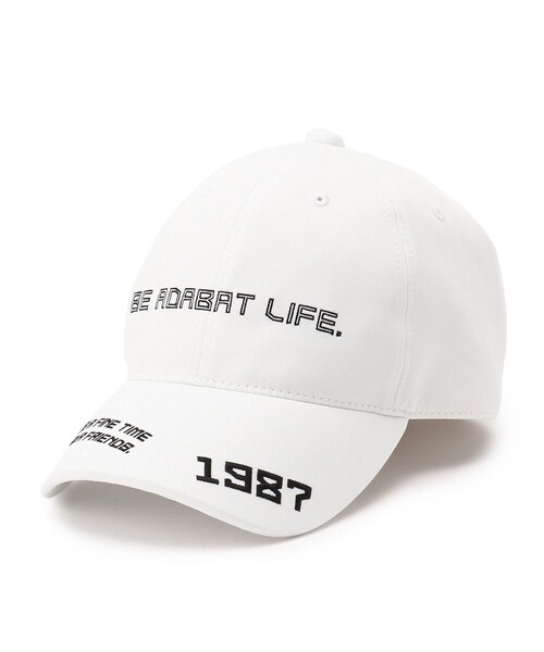 adabat（アダバット）の「メッセージロゴキャップ（キャップ・メンズ・ダークネイビー/黄緑系/ホワイト/ブルー・00）」の5枚目の写真