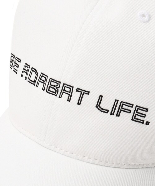 adabat（アダバット）の「メッセージロゴキャップ（キャップ・メンズ・ダークネイビー/黄緑系/ホワイト/ブルー・00）」の10枚目の写真