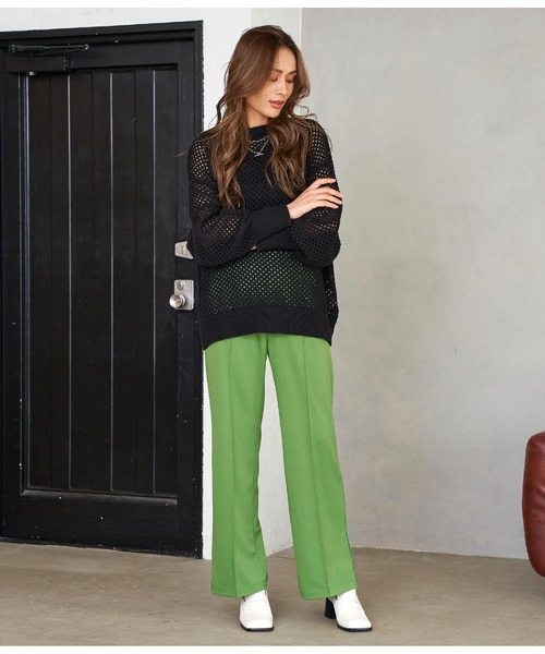 ANAP(アナップ)の「サイドスリットポンチパンツ(その他パンツ・レディース・グリーン/ライトベージュ/ブラック/ブルー・FREE)」の9枚目の写真