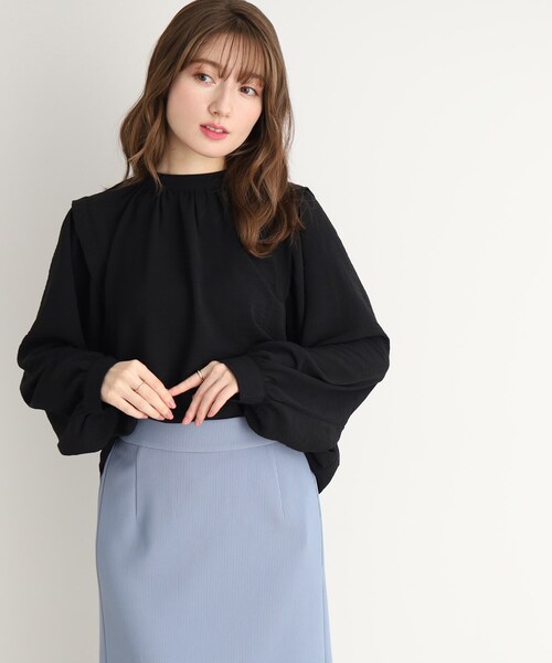 Cutie Blonde（キューティーブロンド）の「◆前後2WAYで着れる！シャツブラウス（シャツ/ブラウス・レディース・ベビーピンク/ブラック/ホワイト系・00）」の2枚目の写真