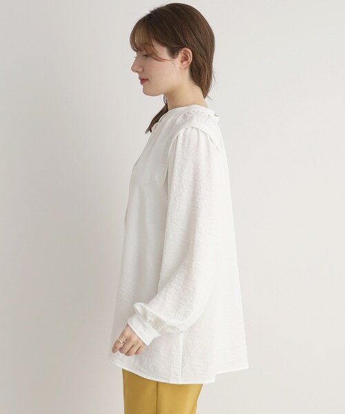 Cutie Blonde（キューティーブロンド）の「◆前後2WAYで着れる！シャツブラウス（シャツ/ブラウス・レディース・ベビーピンク/ブラック/ホワイト系・00）」の5枚目の写真