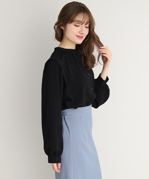Cutie Blonde（キューティーブロンド）の「◆前後2WAYで着れる！シャツブラウス（シャツ/ブラウス・レディース・ベビーピンク/ブラック/ホワイト系・00）」の13枚目の写真