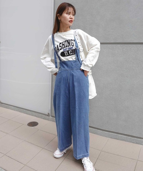 CORNERS(コーナーズ)の「ハイウエストデニムサロペット(サロペット/オーバーオール・レディース・アイボリー/ブルー/インディゴブルー・FREE)」の17枚目の写真