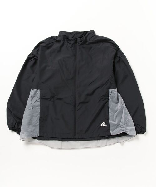 adidas(アディダス)の「【別注】アディダス adidas ID 2 ルーズフィット_ウーブンジャケット 限定コラボ(ナイロンジャケット・レディース・ブラック/クリーム・M/L/XL)」の2枚目の写真